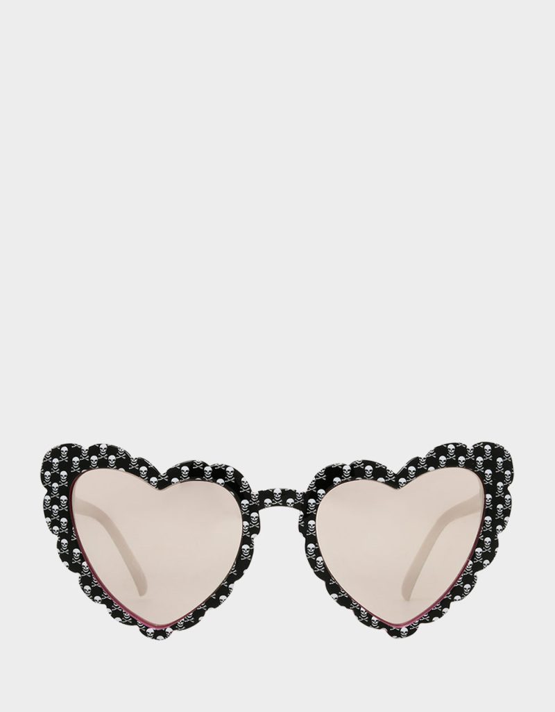 XOXO SKULL HEART SUNNIES BLACK - ACCESSORIES - Betsey Johnson