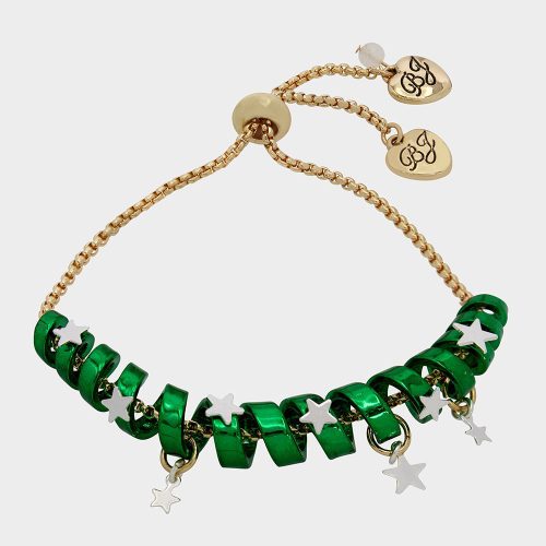 BETSEYS HOLIDAY COIL BRACELET GREEN - JEWELRY - Betsey Johnson