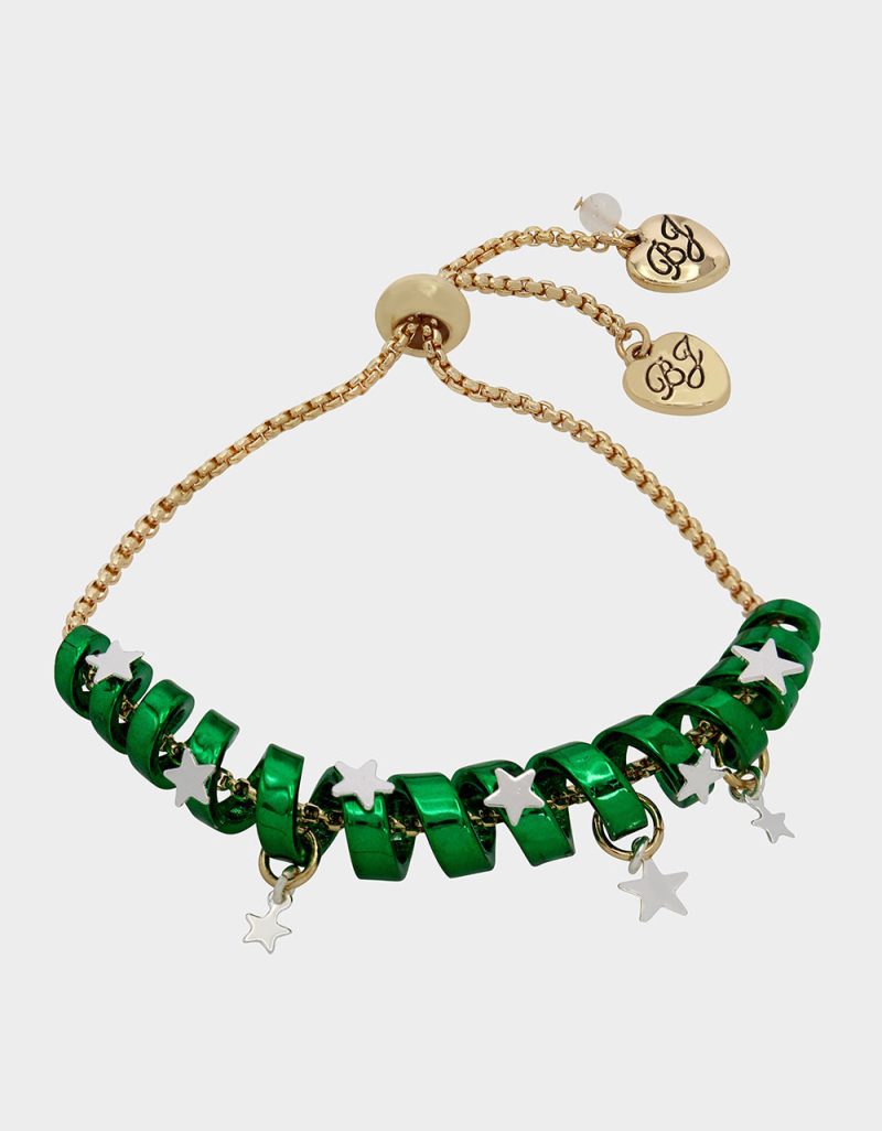 BETSEYS HOLIDAY COIL BRACELET GREEN - JEWELRY - Betsey Johnson