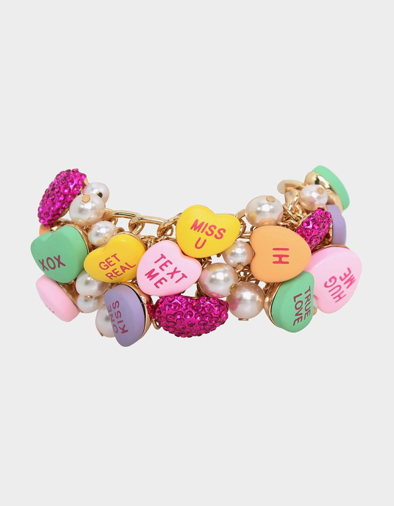 THINK PINK SWEETHEART TOGGLE BRACELET MULTI - JEWELRY - Betsey Johnson