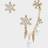 SNOW SPECIAL SNOWFLAKE CRAWLER MISMATCH EARRINGS CRYSTAL - JEWELRY - Betsey Johnson