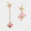 SWEETHEART SWOON DOVE ENVELOPE MISMATCH EARRINGS PINK - JEWELRY - Betsey Johnson