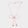 SWEETHEART SWOON BOW PENDANT PINK - JEWELRY - Betsey Johnson