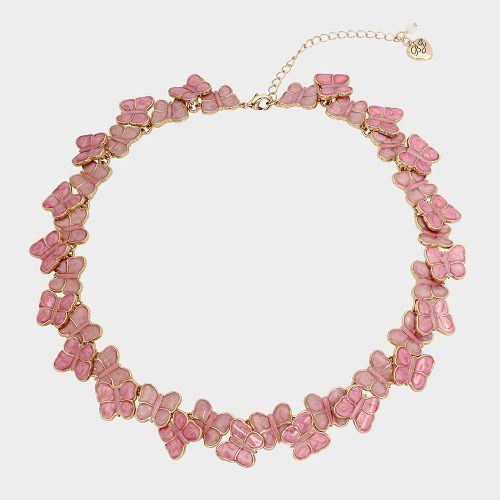 SWEETHEART SWOON BUTTERFLY COLLAR PINK - JEWELRY - Betsey Johnson