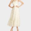 BETSEYS BUTTERFLY MAXI DRESS CREAM - APPAREL - Betsey Johnson