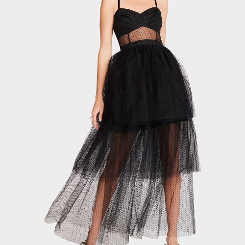 EMILY TULLE DRESS BLACK - APPAREL - Betsey Johnson