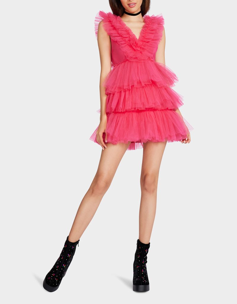 BETSEY JOHNSON APPAREL JN308986 HOT PINK 01