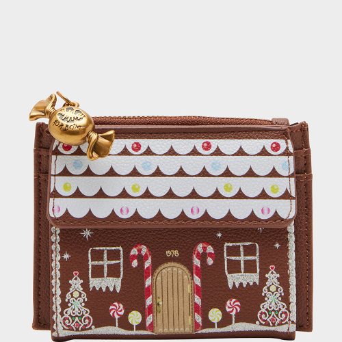 KITSCH GINGERBREAD BIFOLD WALLET BROWN - HANDBAGS - Betsey Johnson