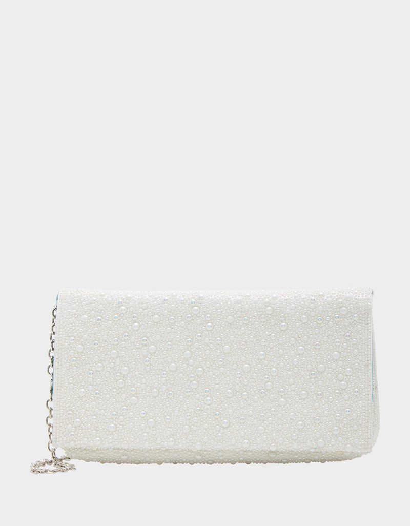 SOFT RHINESTONE CLUTCH PEARL - HANDBAGS - Betsey Johnson