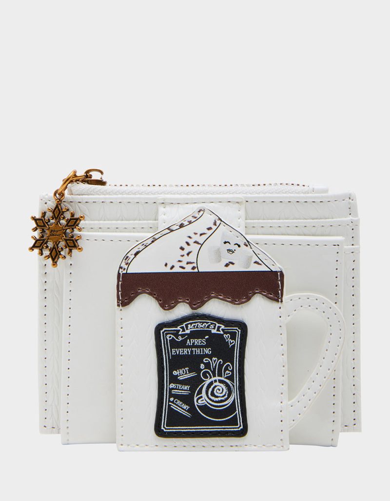 KITSCH COMIN IN HOT BIFOLD WALLET WHITE - HANDBAGS - Betsey Johnson