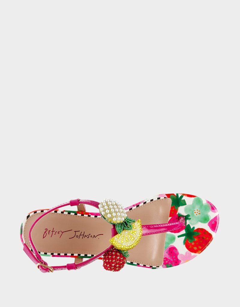 BETSEY JOHNSON SHOES ANISTON BERRY MULTI TOP