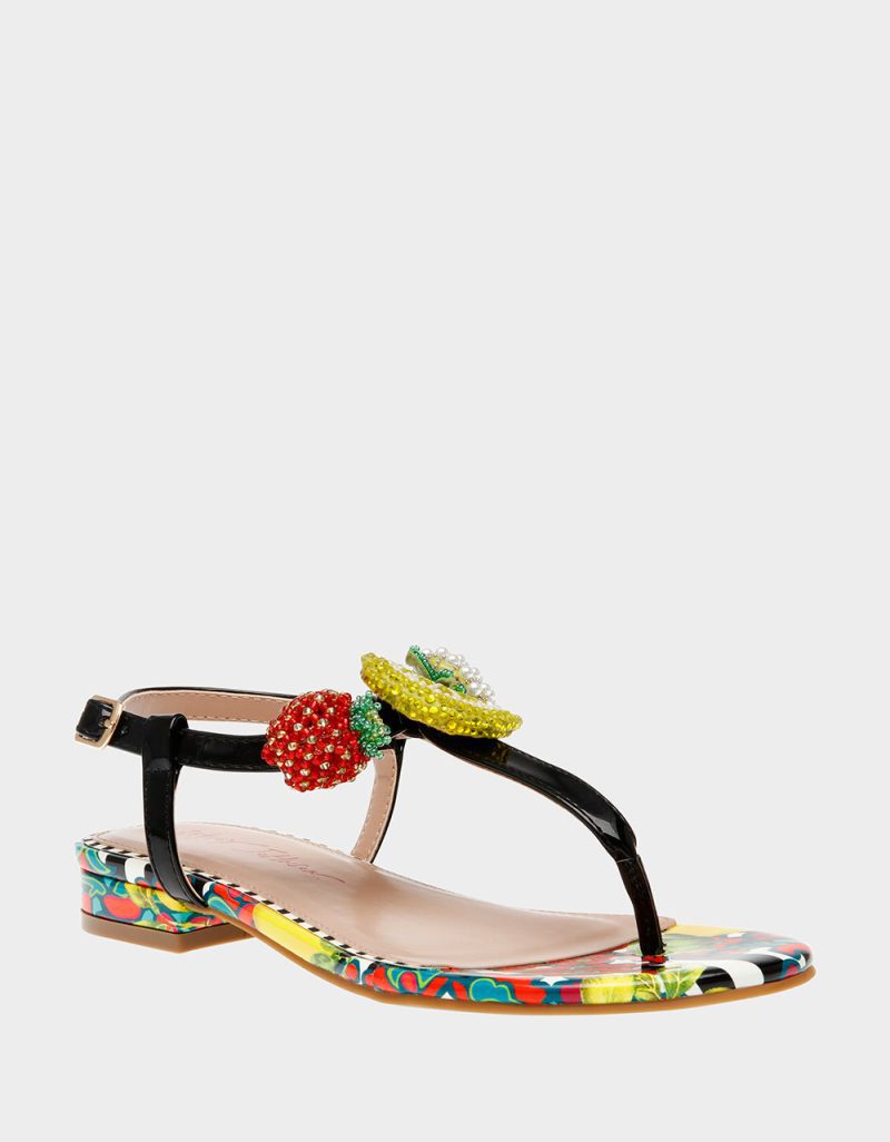 BETSEY JOHNSON SHOES ANISTON BLACK MULTI