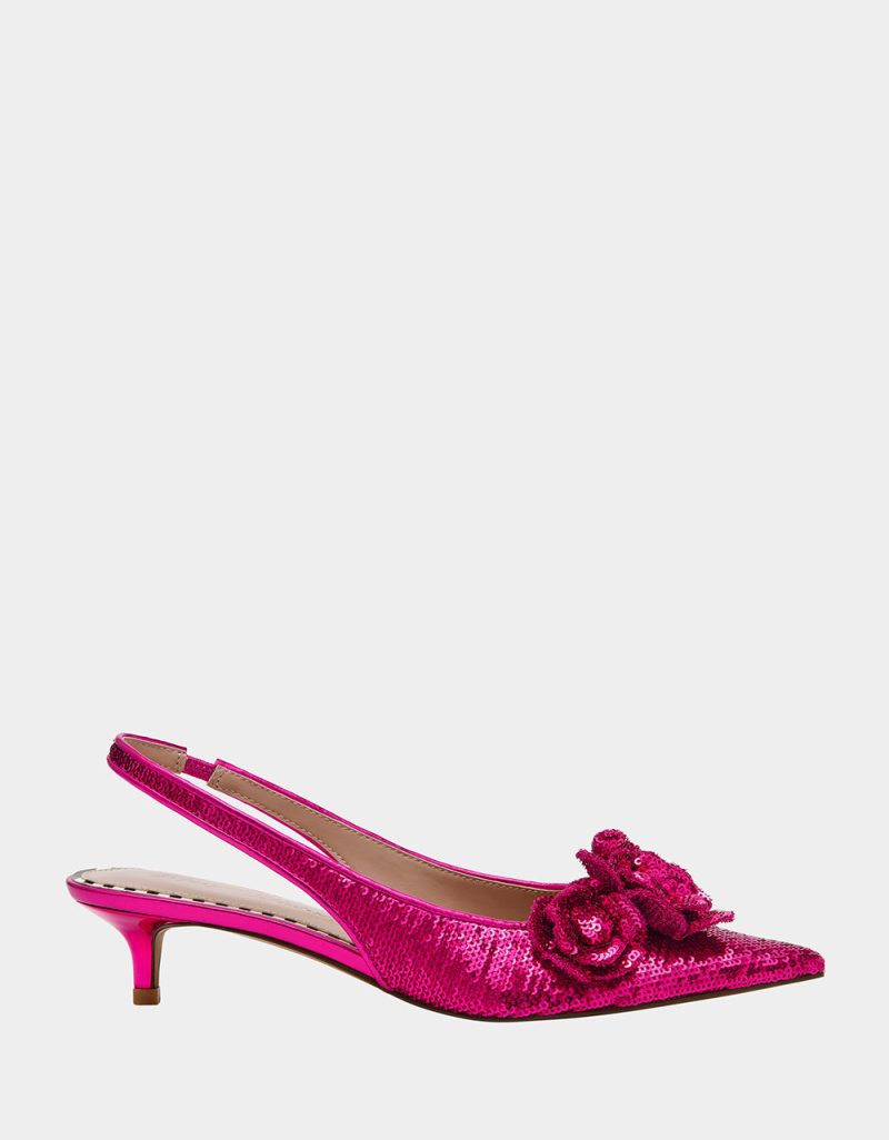 BETSEY JOHNSON SHOES AURORRA FUCHSIA SIDE