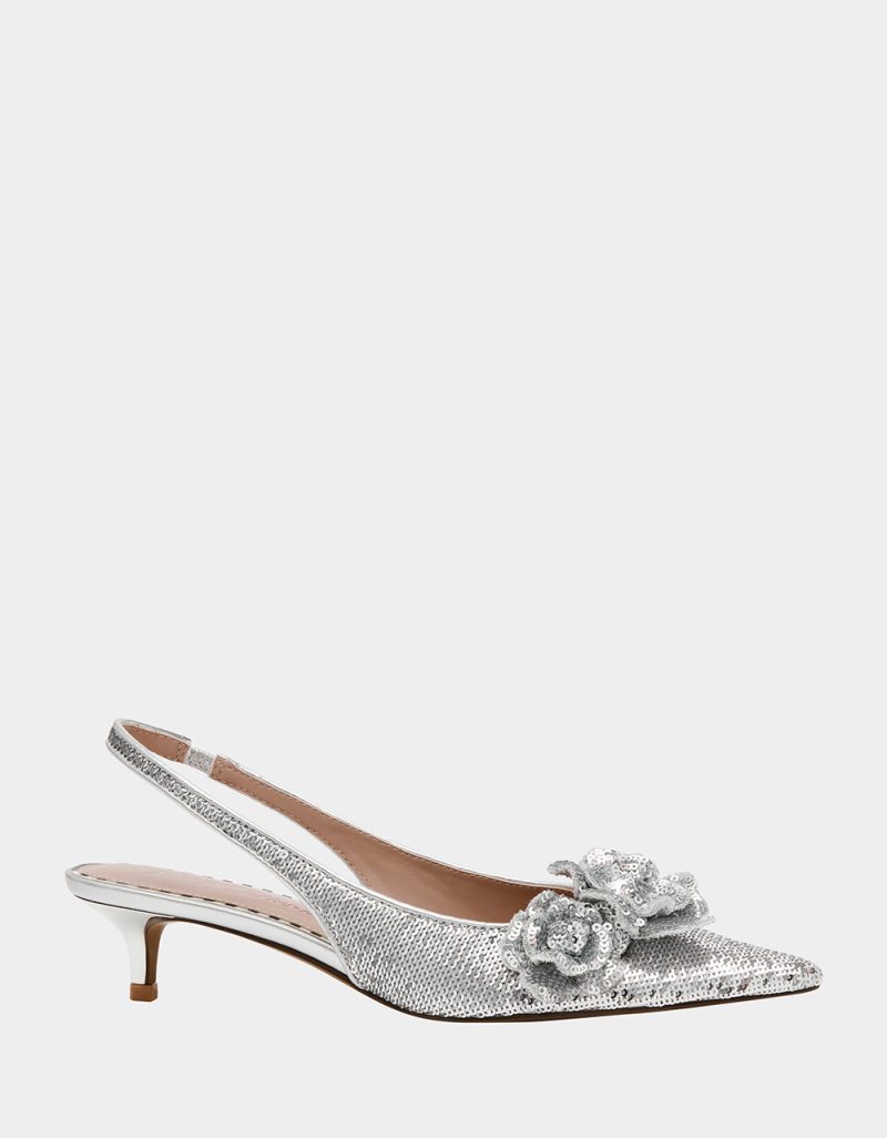 BETSEY JOHNSON SHOES AURORRA SILVER SIDE