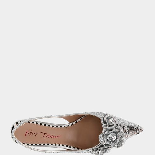 BETSEY JOHNSON SHOES AURORRA SILVER TOP