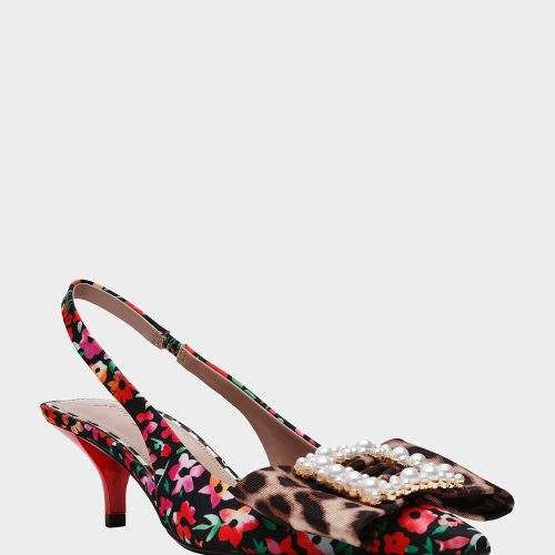 BETSEY JOHNSON SHOES BIRDY BLACK DITSY FLORA BDL