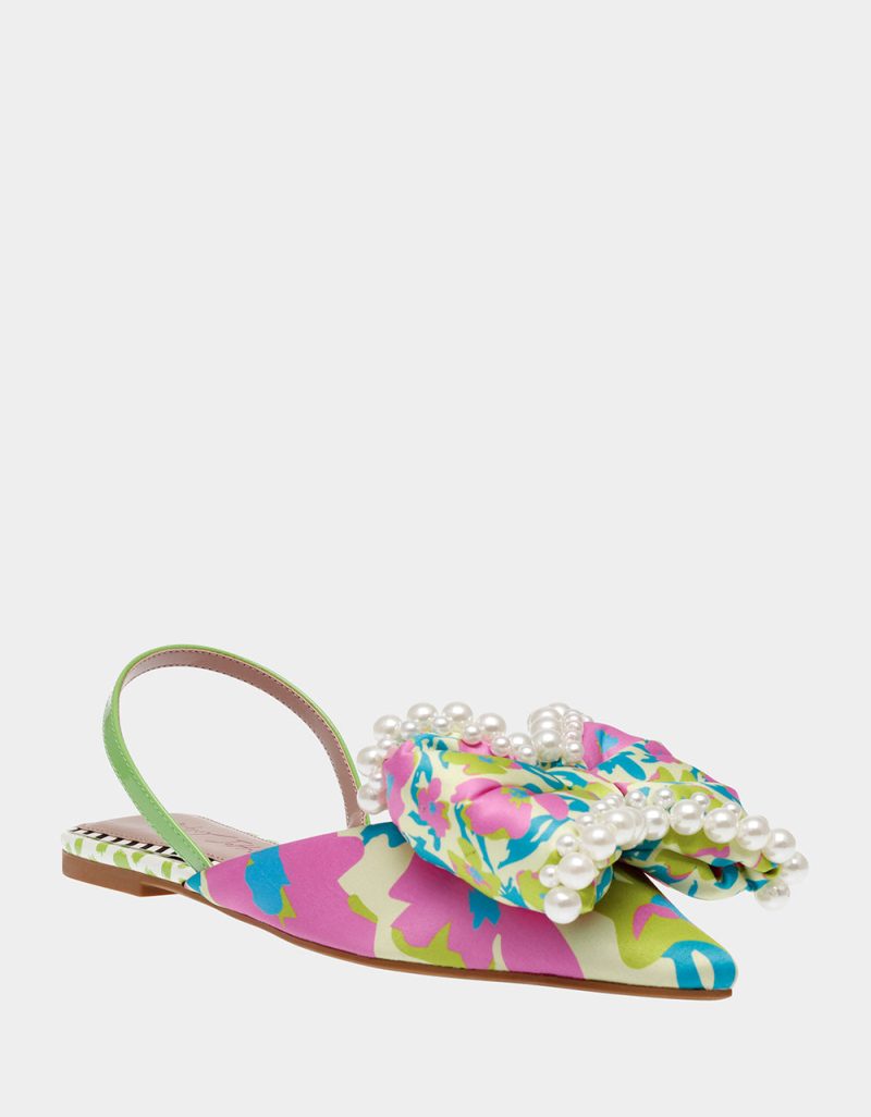 BETSEY JOHNSON SHOES CAMILO YELLOW FLOWER