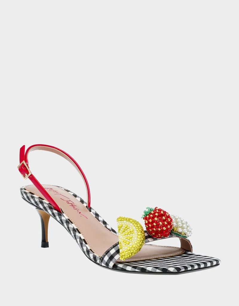 BETSEY JOHNSON SHOES COLSON BLACK MULTI