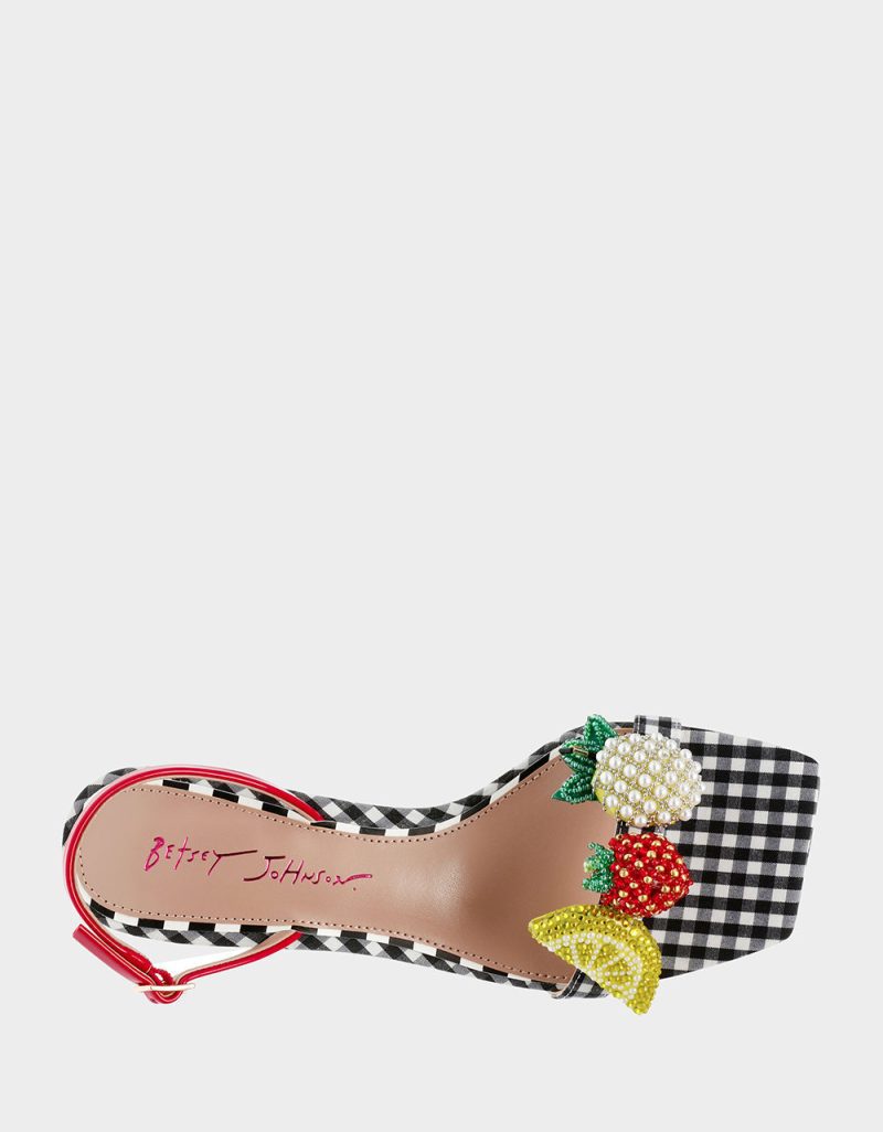 BETSEY JOHNSON SHOES COLSON BLACK MULTI TOP