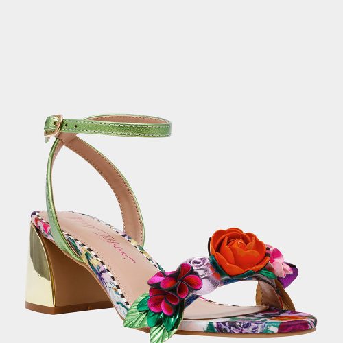 BETSEY JOHNSON SHOES DARCEE PALE PINK FLORAL