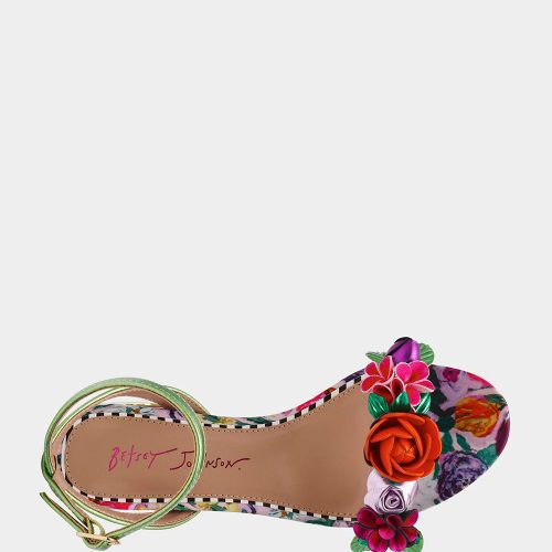 BETSEY JOHNSON SHOES DARCEE PALE PINK FLORAL TOP