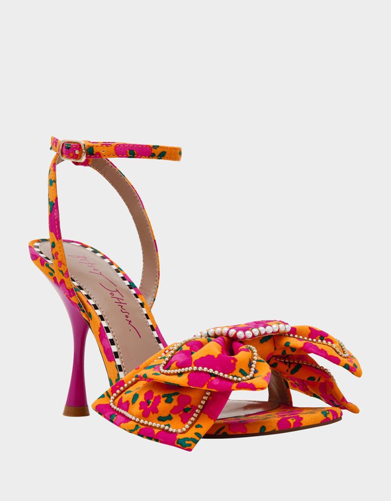 BETSEY JOHNSON SHOES DENLY ORANGE MULTI