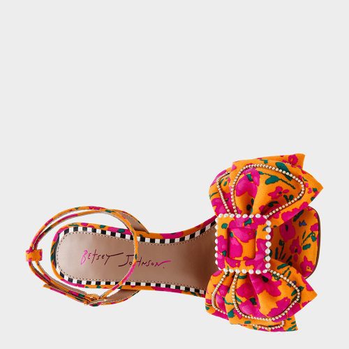 BETSEY JOHNSON SHOES DENLY ORANGE MULTI TOP