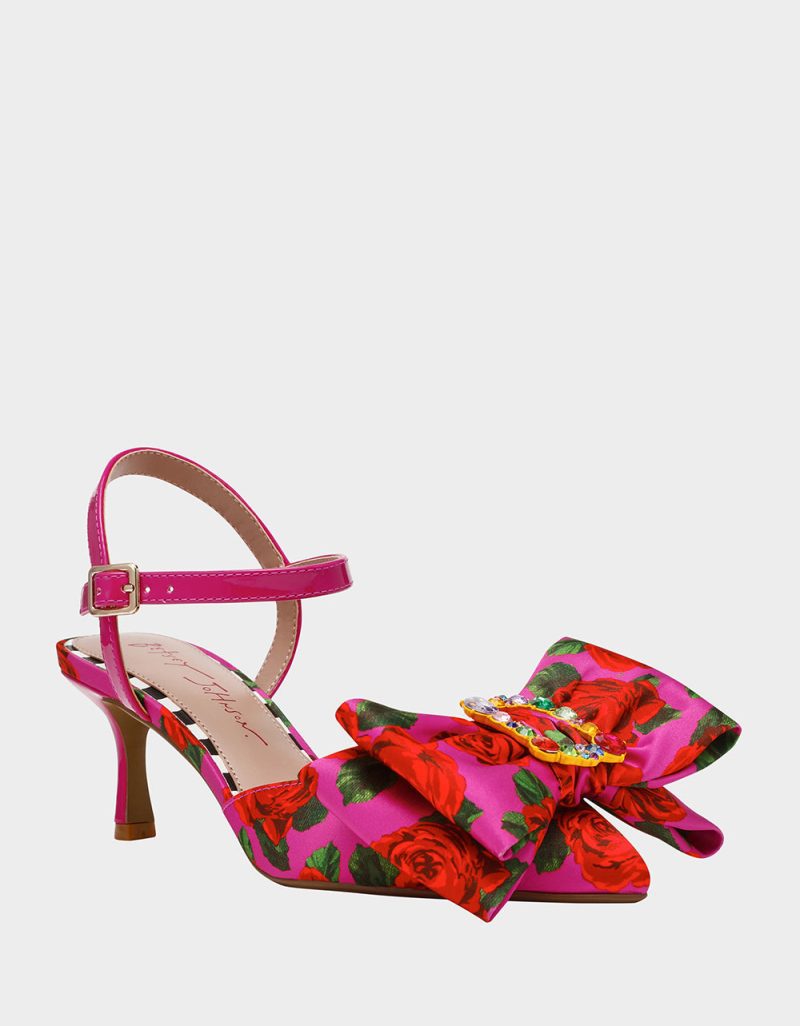 BETSEY JOHNSON SHOES FELIPE FUCHSIA ROSE