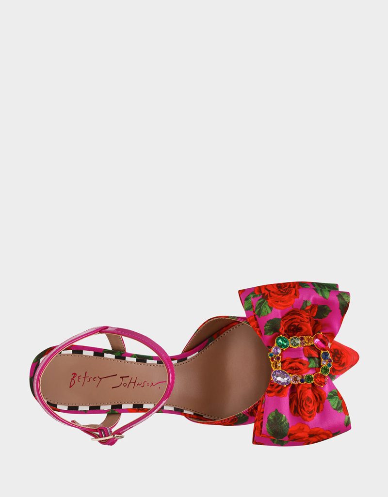 BETSEY JOHNSON SHOES FELIPE FUCHSIA ROSE TOP