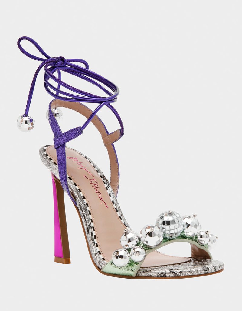 BETSEY JOHNSON SHOES JAGER MULTI SNAKE