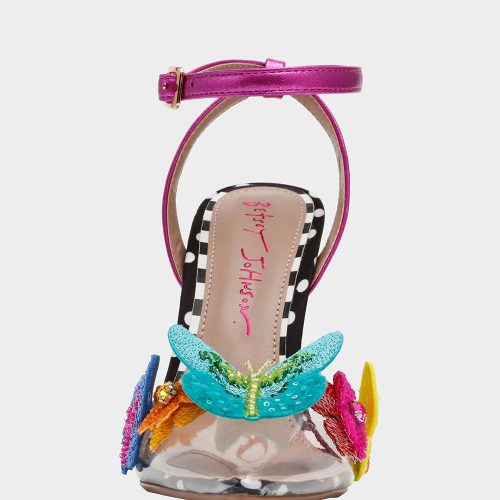 BETSEY JOHNSON SHOES KAMILLA BLACK MULTI FRONT