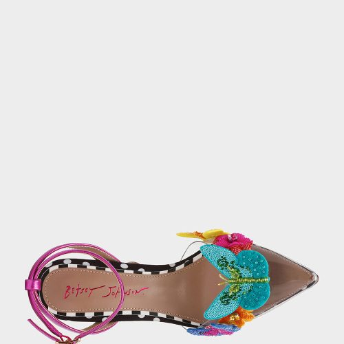 BETSEY JOHNSON SHOES KAMILLA BLACK MULTI TOP