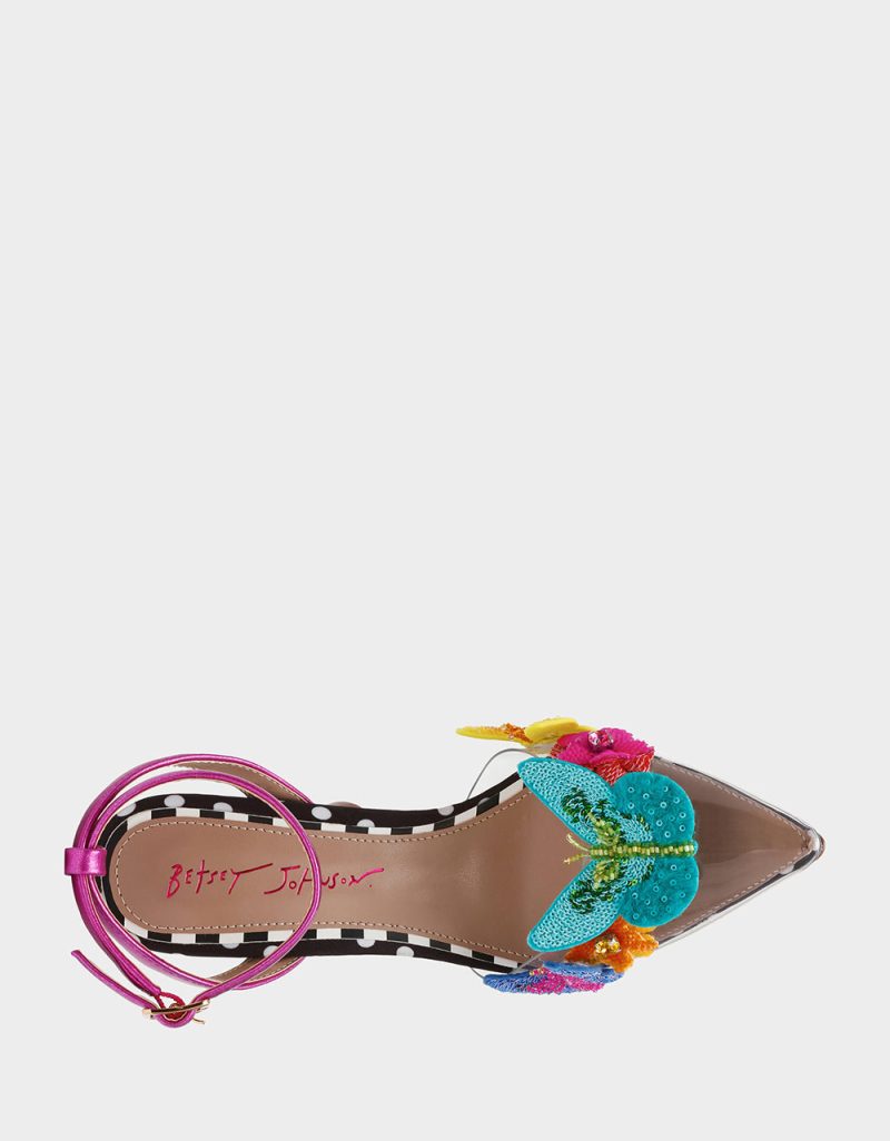 BETSEY JOHNSON SHOES KAMILLA BLACK MULTI TOP