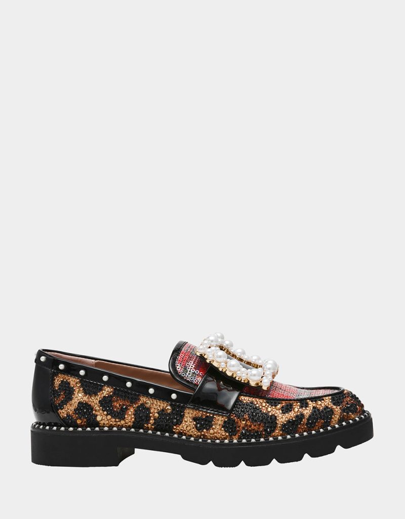 BETSEY JOHNSON SHOES MARLIE LEOPARD MULTI SIDE