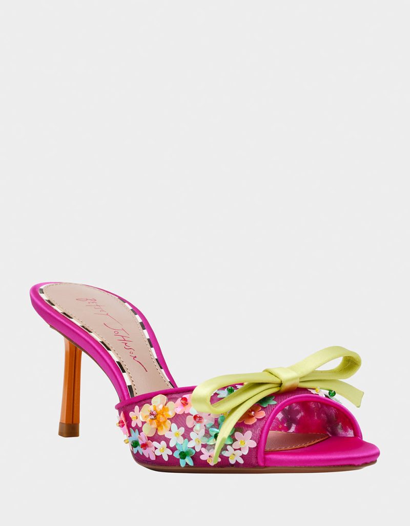 BETSEY JOHNSON SHOES NADDIA FUCHSIA MULTI