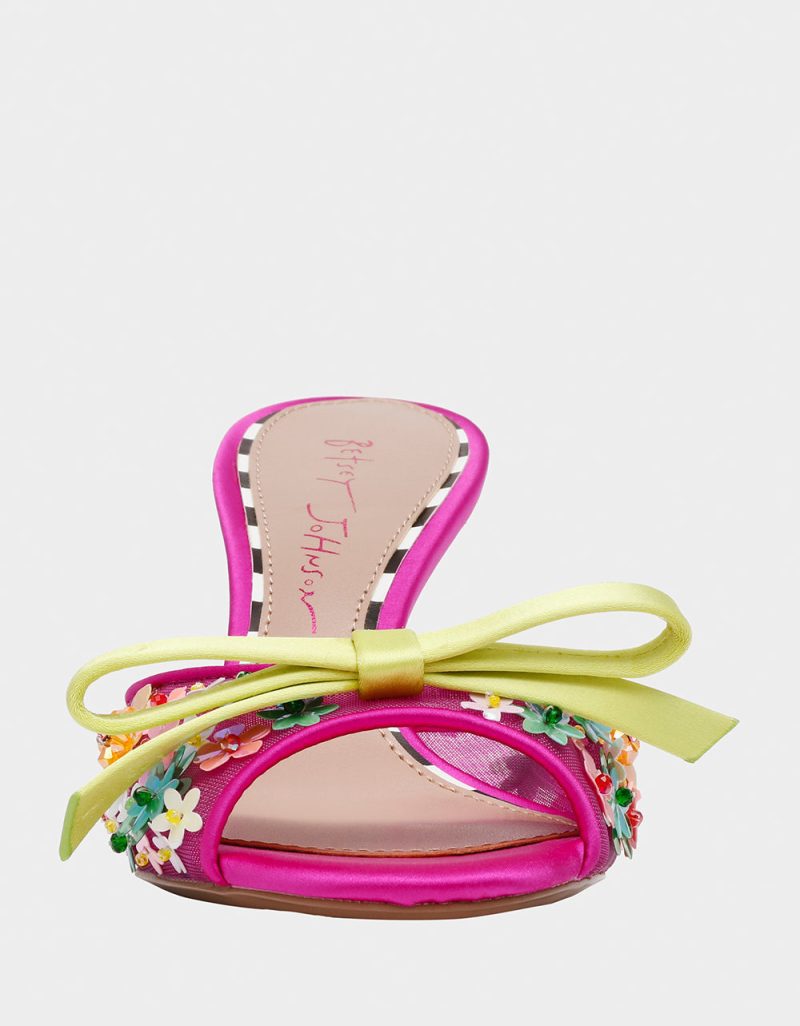 BETSEY JOHNSON SHOES NADDIA FUCHSIA MULTI FRONT