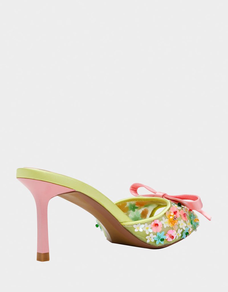 BETSEY JOHNSON SHOES NADDIA LIME MULTI ALT1