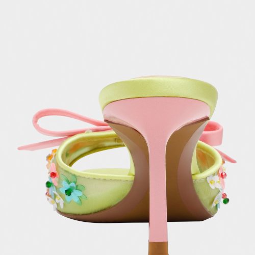 BETSEY JOHNSON SHOES NADDIA LIME MULTI BACK