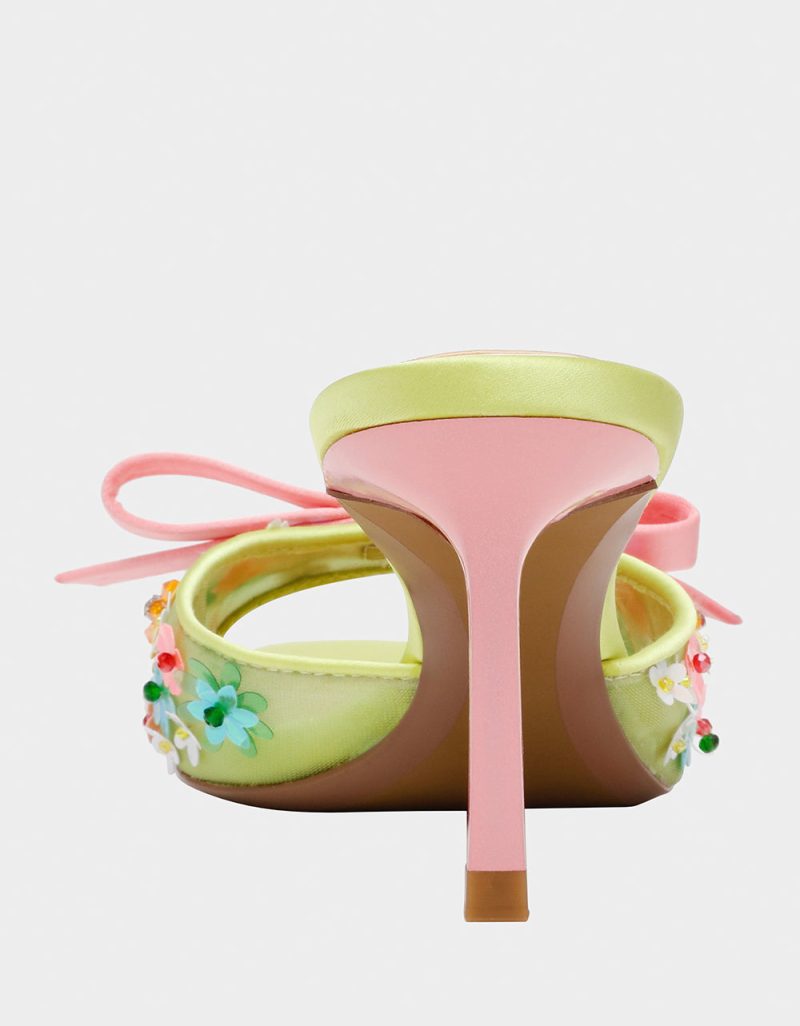 BETSEY JOHNSON SHOES NADDIA LIME MULTI BACK