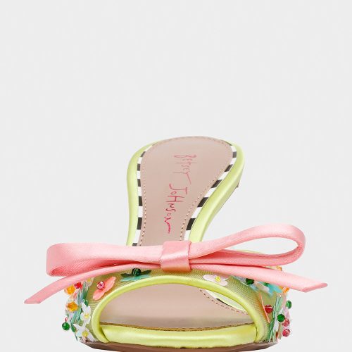 BETSEY JOHNSON SHOES NADDIA LIME MULTI FRONT