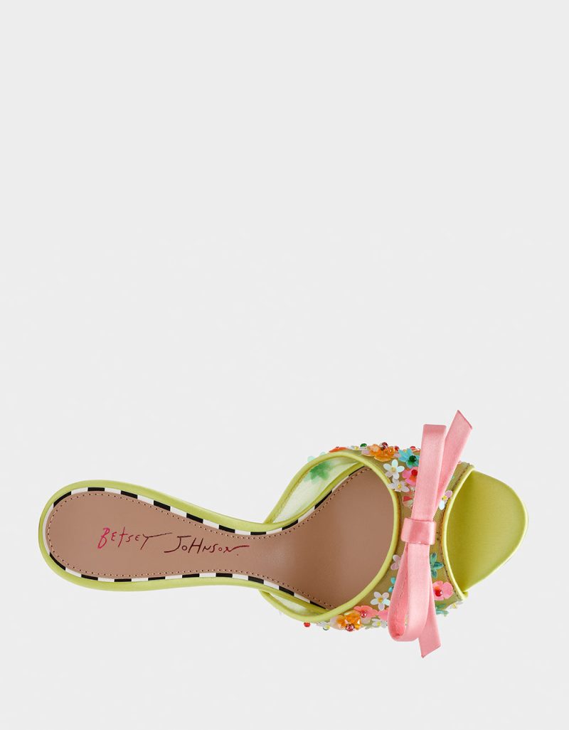 BETSEY JOHNSON SHOES NADDIA LIME MULTI TOP