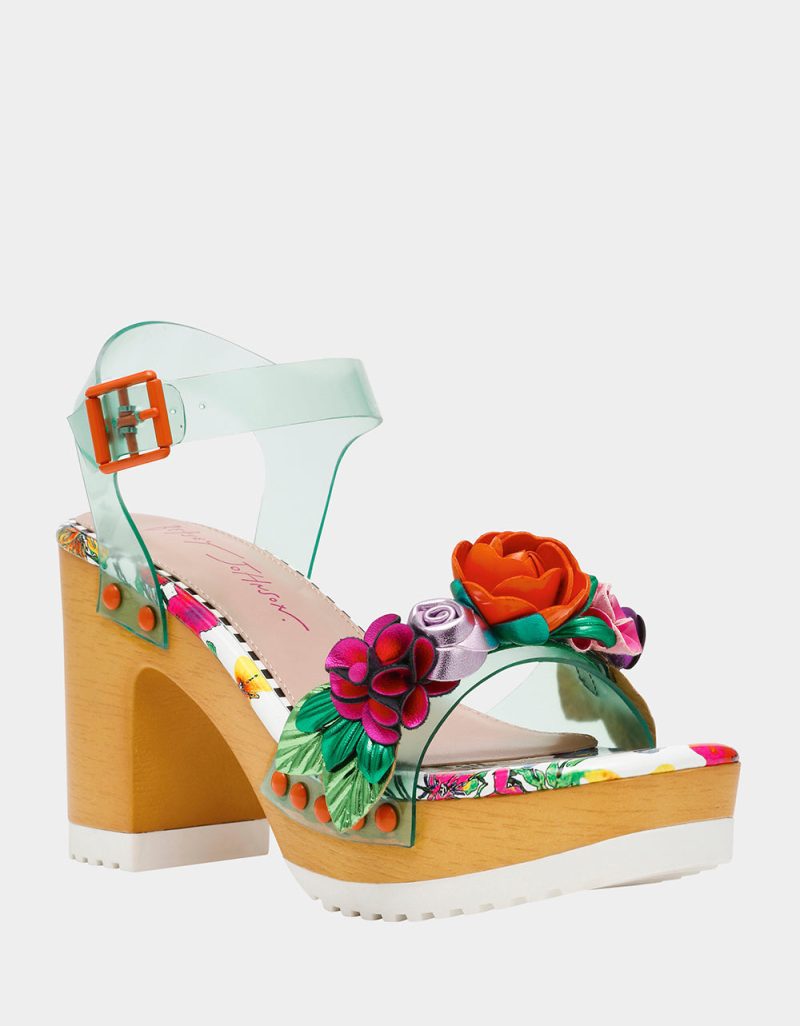 BETSEY JOHNSON SHOES RAYYNA TEAL MULTI