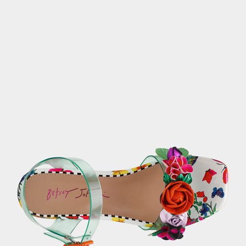 BETSEY JOHNSON SHOES RAYYNA TEAL MULTI TOP