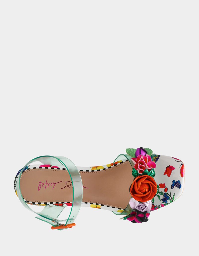 BETSEY JOHNSON SHOES RAYYNA TEAL MULTI TOP