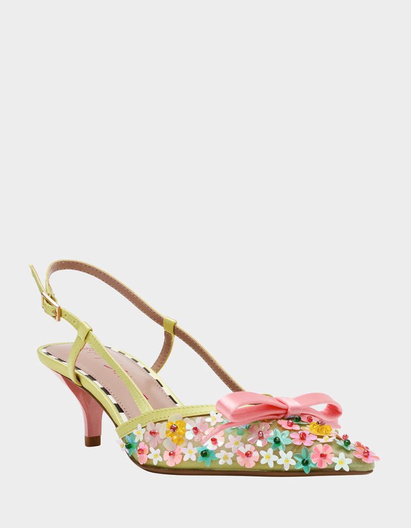 BETSEY JOHNSON SHOES SADYY LIME MULTI