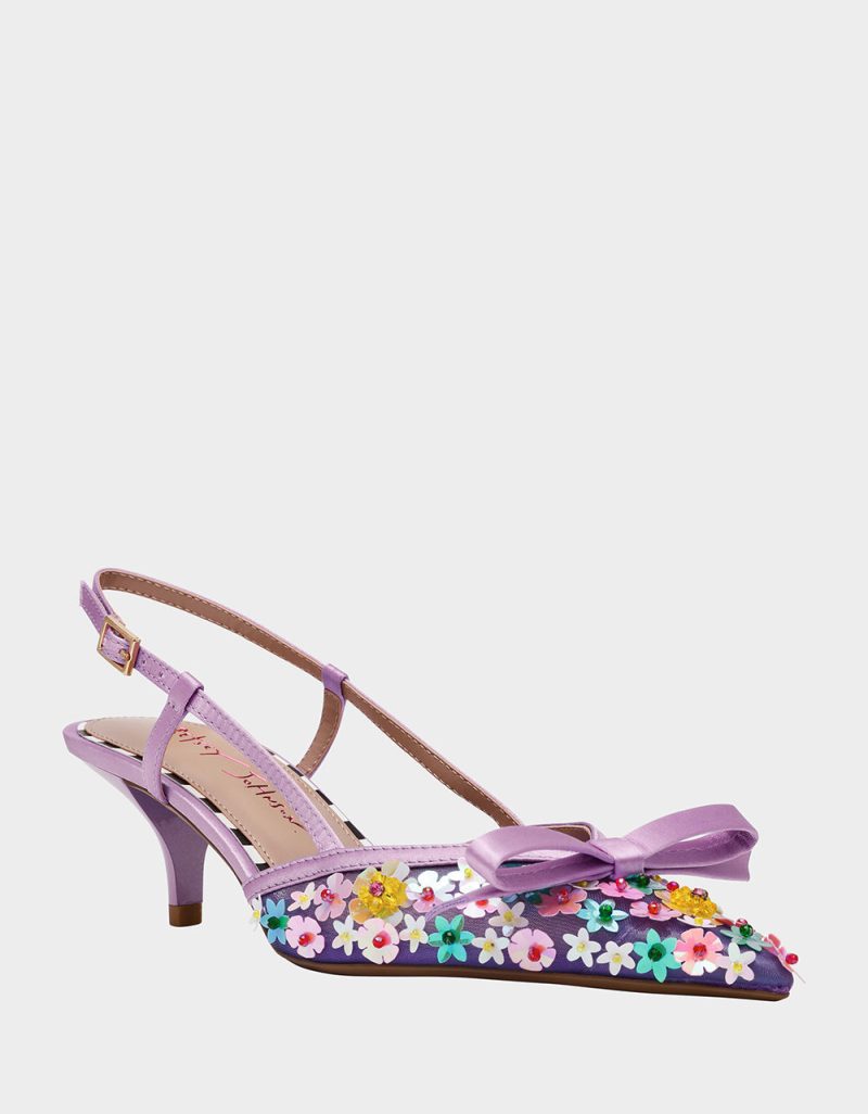 BETSEY JOHNSON SHOES SADYY PURPLE MULTI