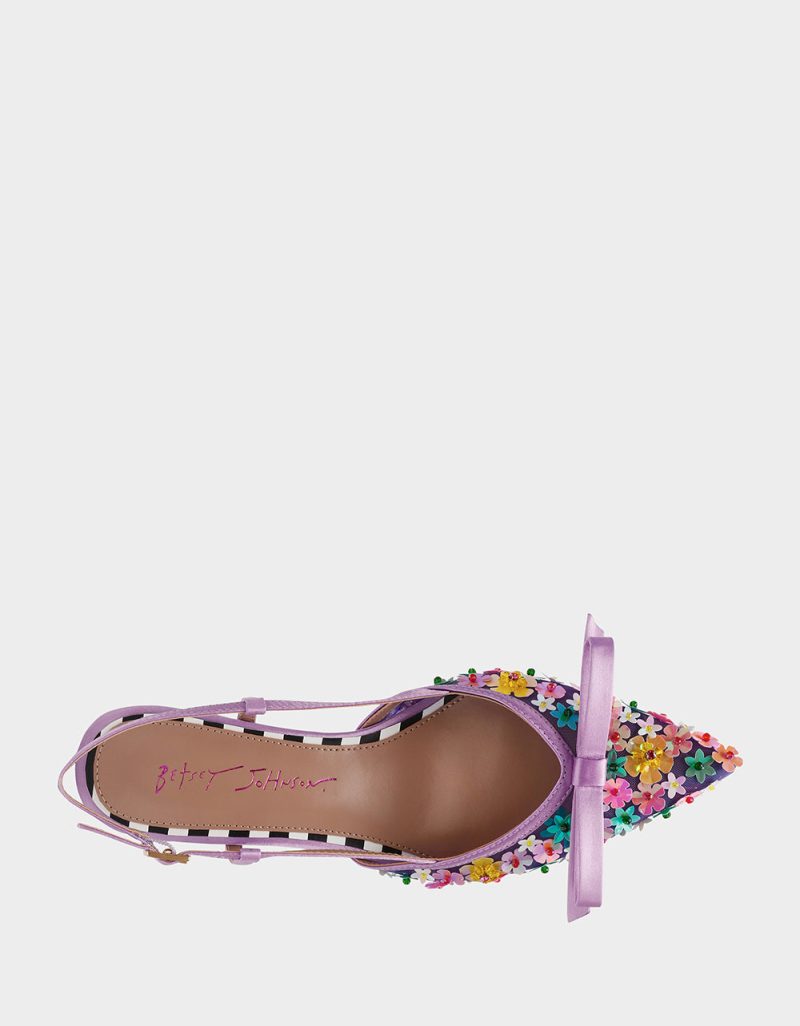 BETSEY JOHNSON SHOES SADYY PURPLE MULTI TOP