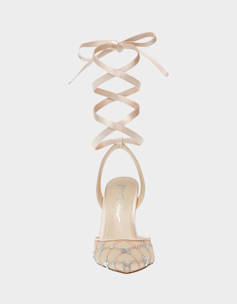 BETSEY JOHNSON SHOES SB ANGEL NUDE FRONT