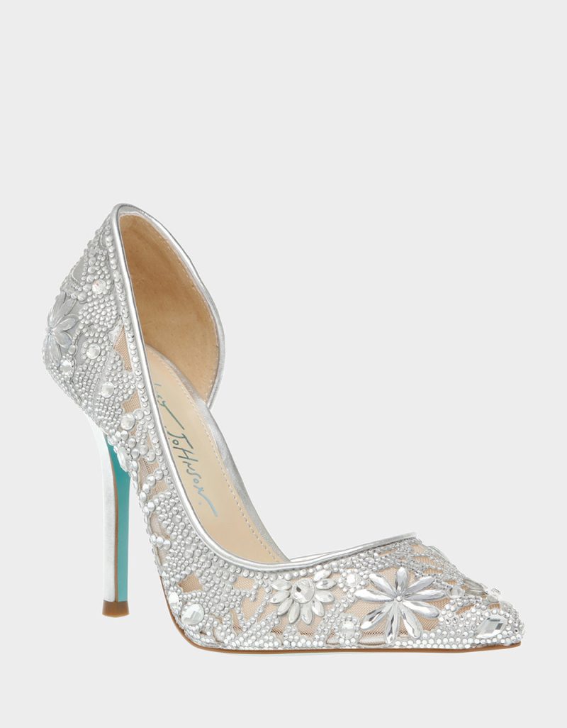 BETSEY JOHNSON SHOES SB CHIC SILVER