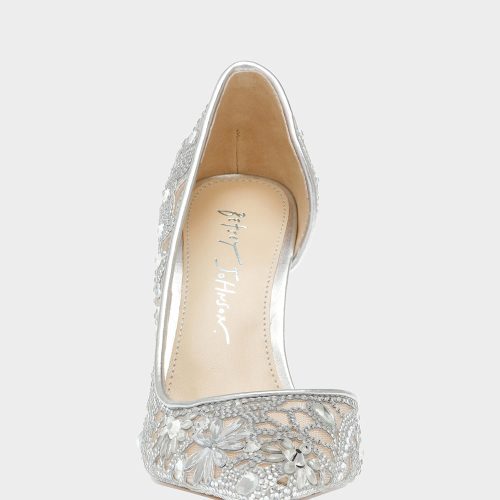 BETSEY JOHNSON SHOES SB CHIC SILVER FRONT